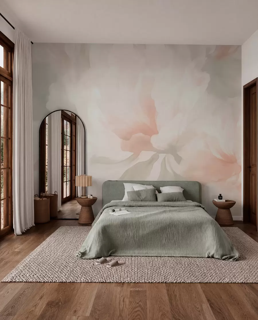 Fotobehang Grote pioenbloemen w05838
