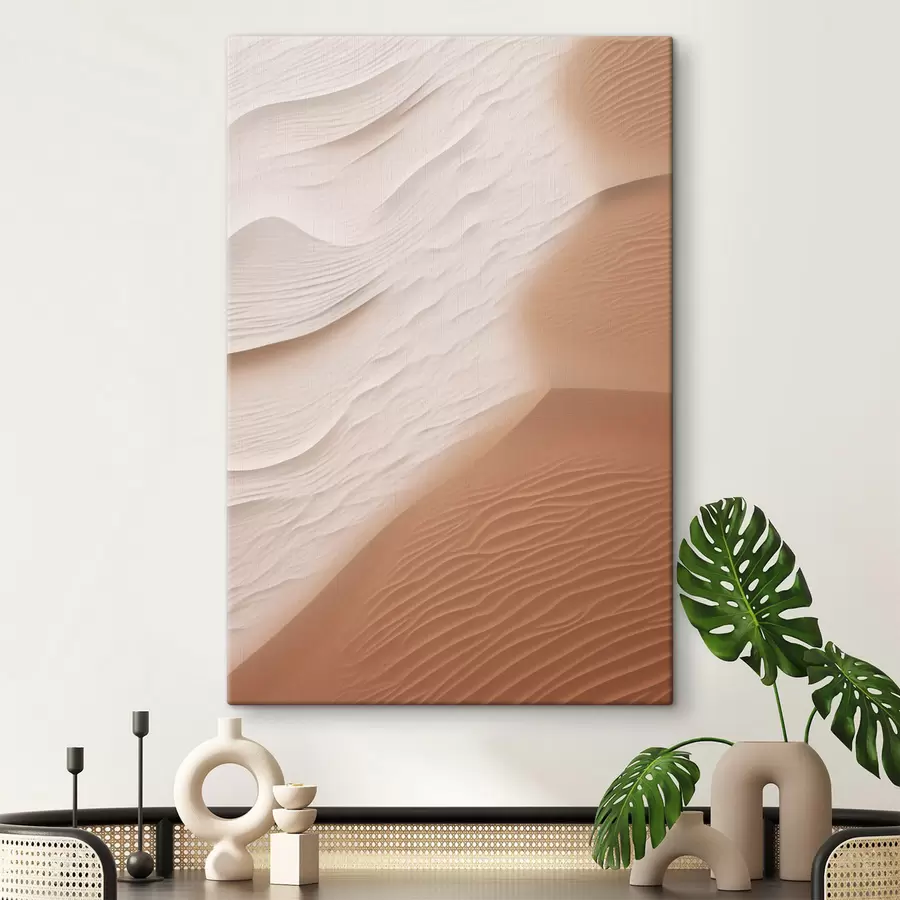  Schilderijen Golvende zandduinen in een woestijn, met vloeiende, zachte rondingen en texturen s50614
