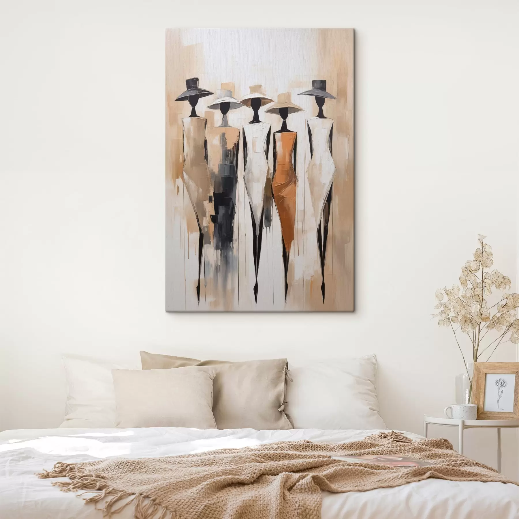  Schilderijen Abstracte silhouetten, schilderijimitatie s50664