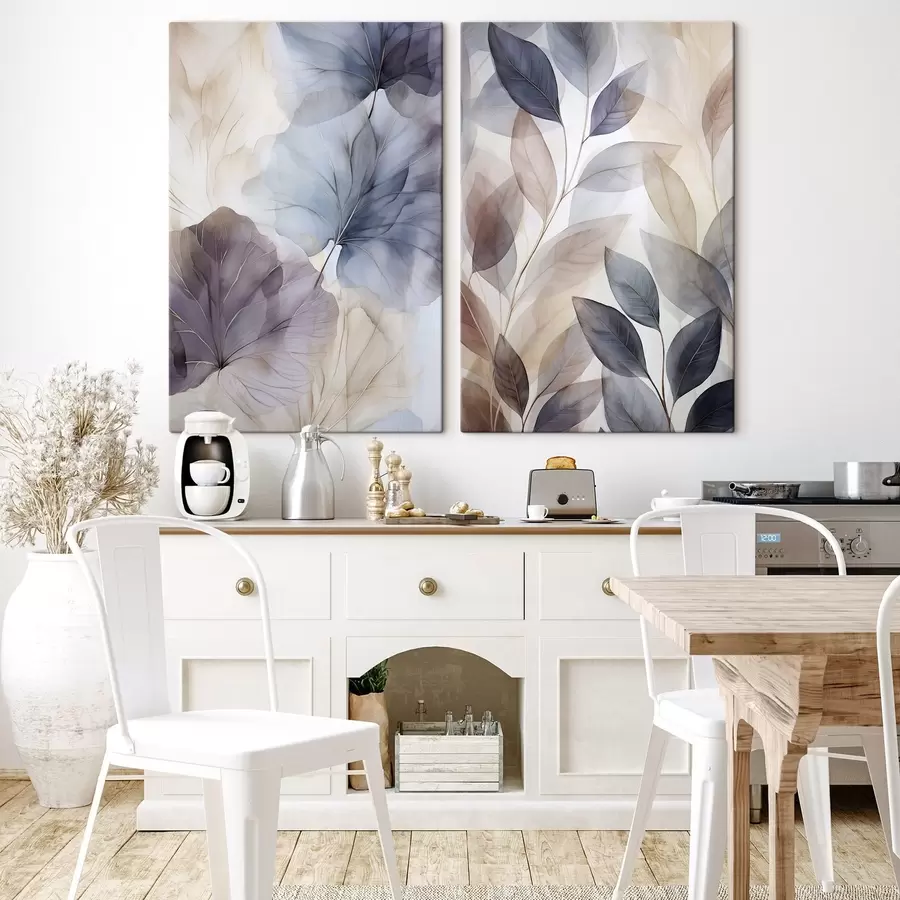 Fotobehang Abstracte plantensilhouetten m30974
