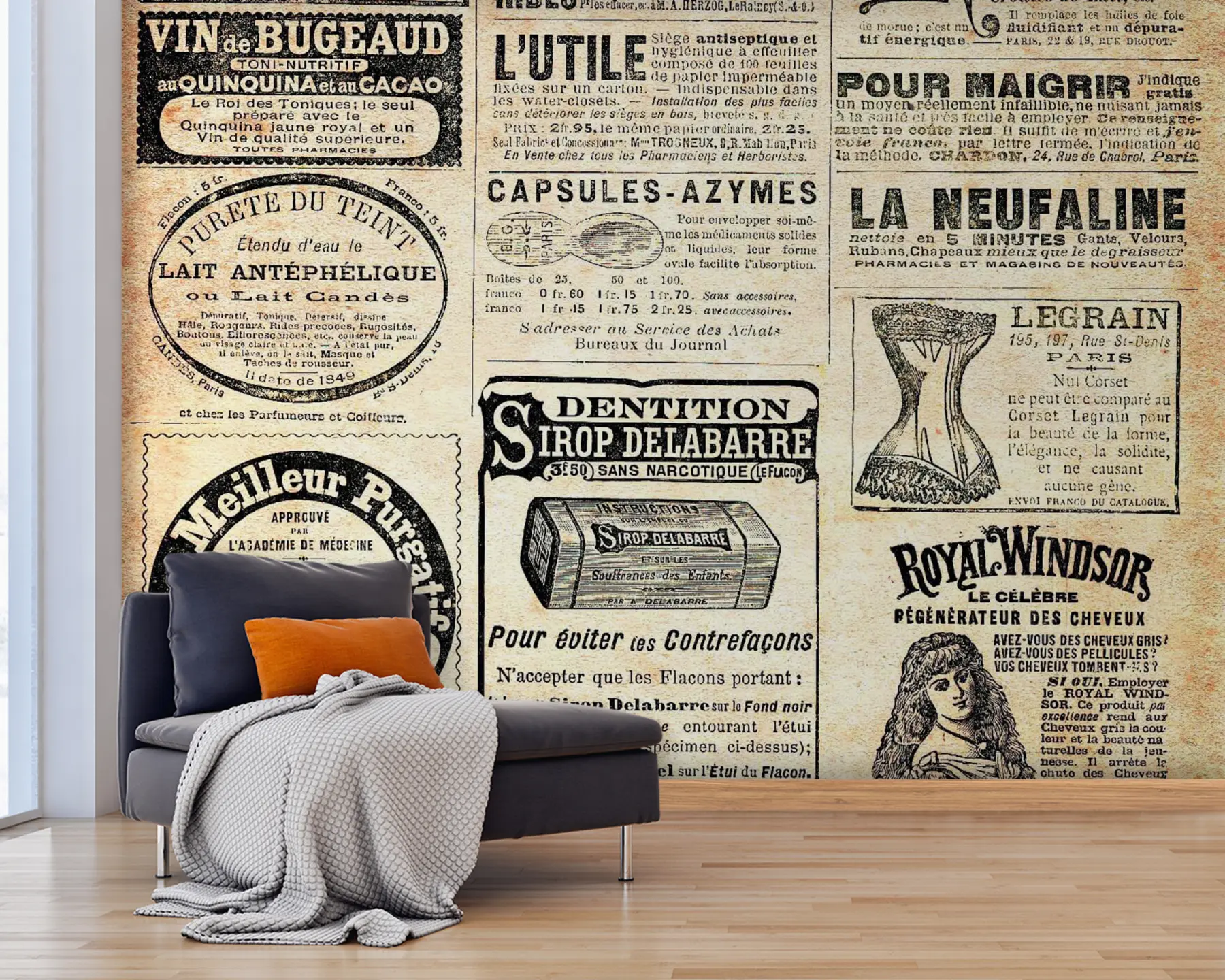 Fotobehang Krant, publicatie e lettertype u56680