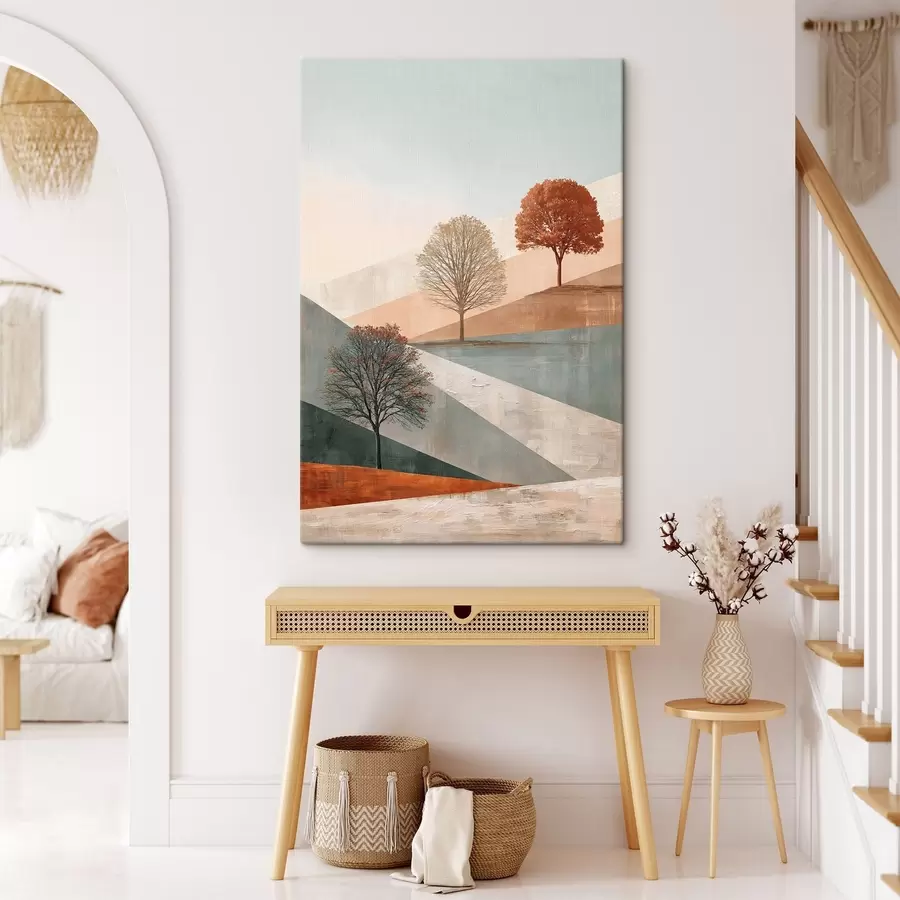  Schilderijen Abstrakt landschap met bomen s50570