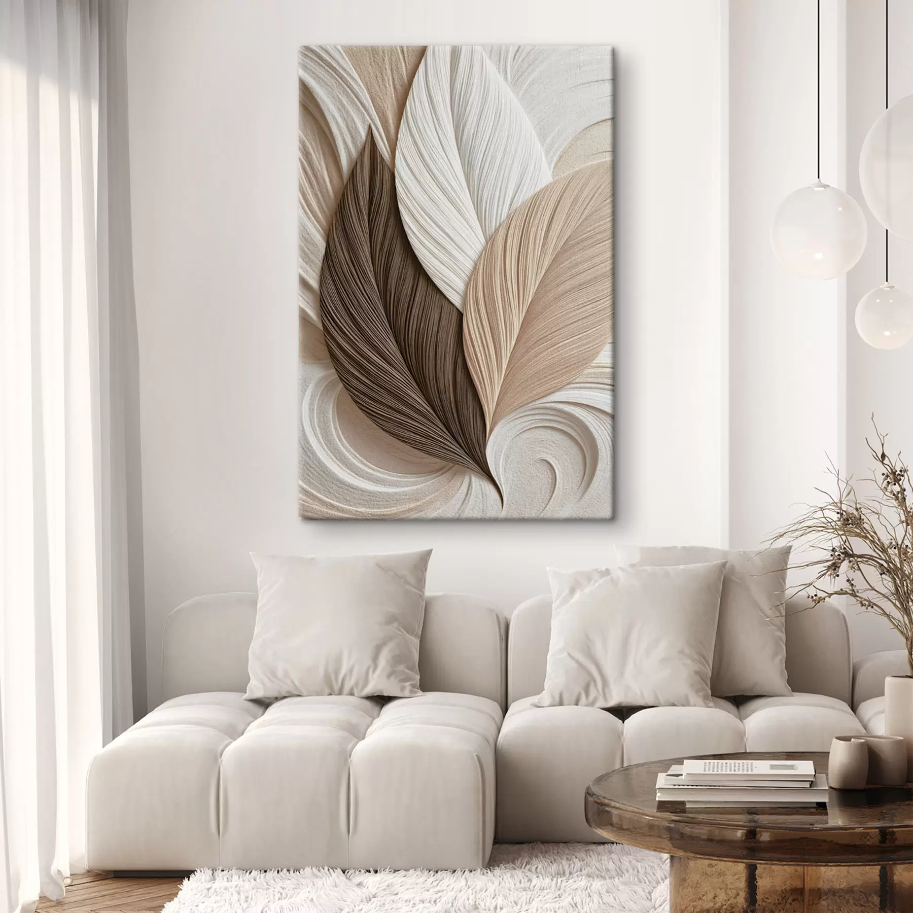 Schilderijen Abstracte bladeren s50571