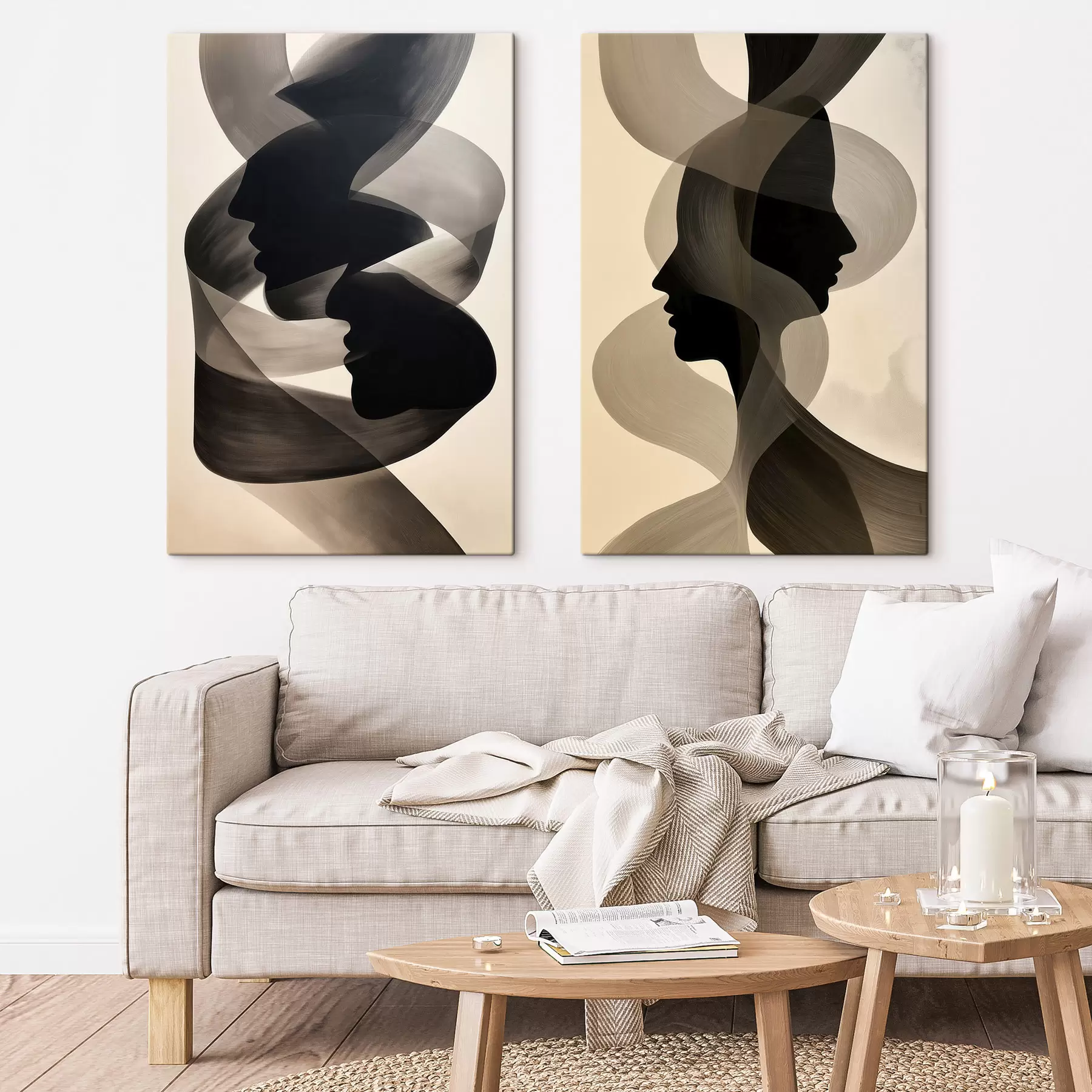  Schilderijen Abstracte gezichten m30984