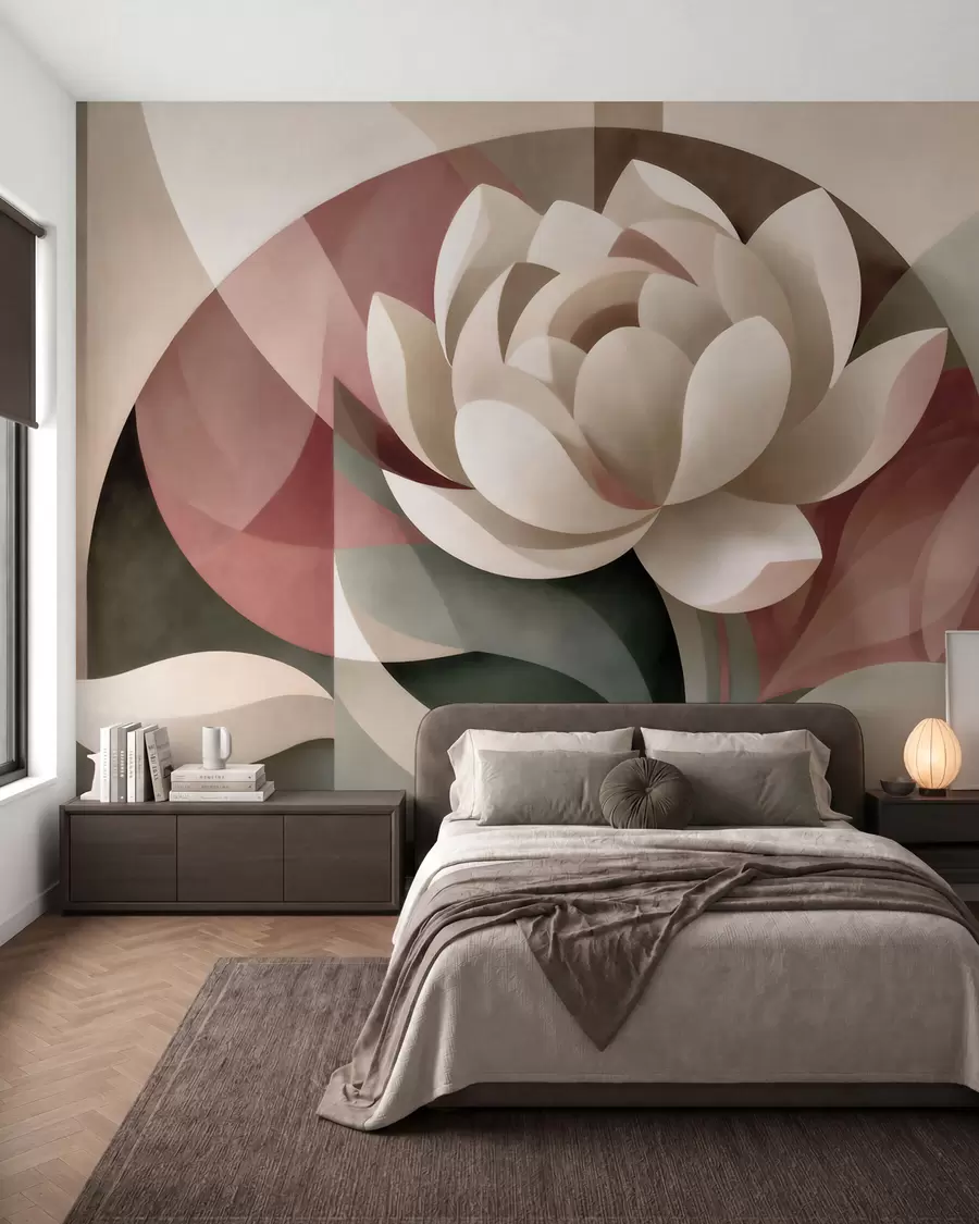 Fotobehang Bloemengeometrie w10035
