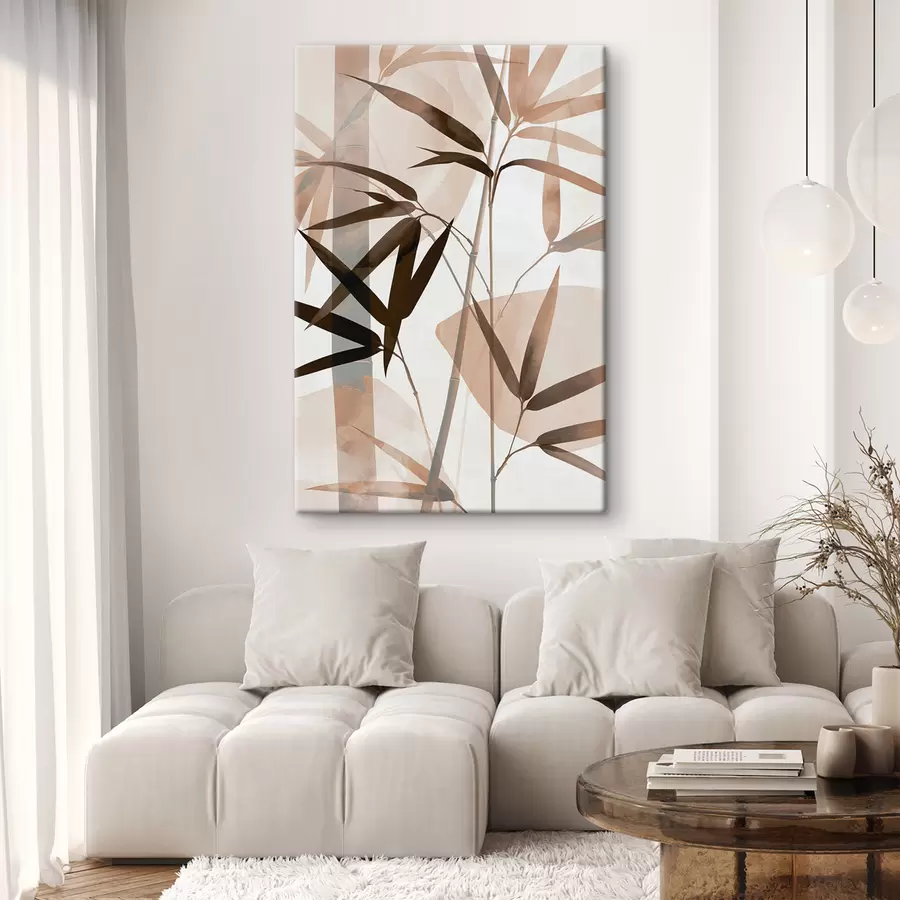  Schilderijen Abstracte bamboebladeren s50574