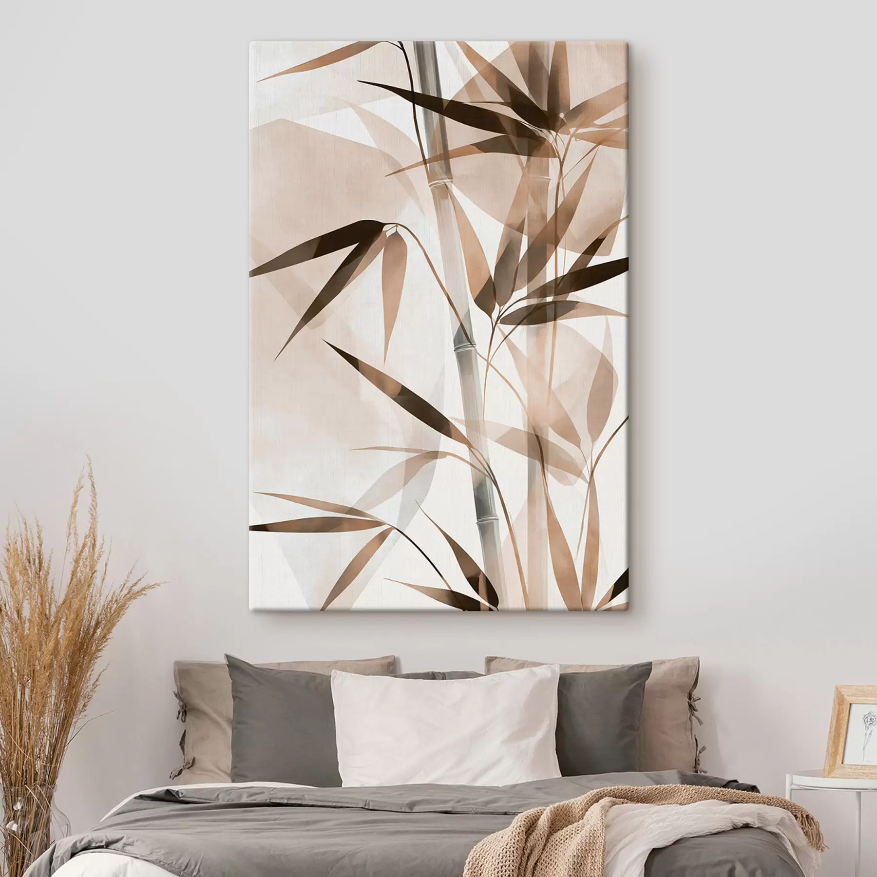 Schilderijen Abstracte bamboebladeren s50575