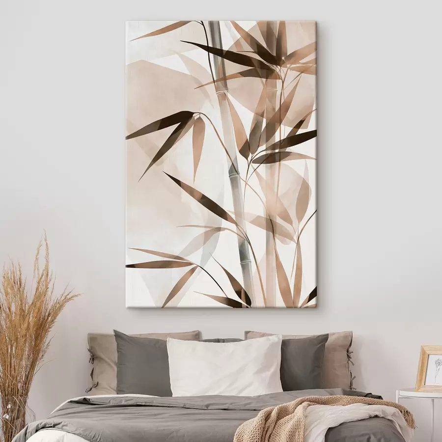  Schilderijen Abstracte bamboebladeren s50575