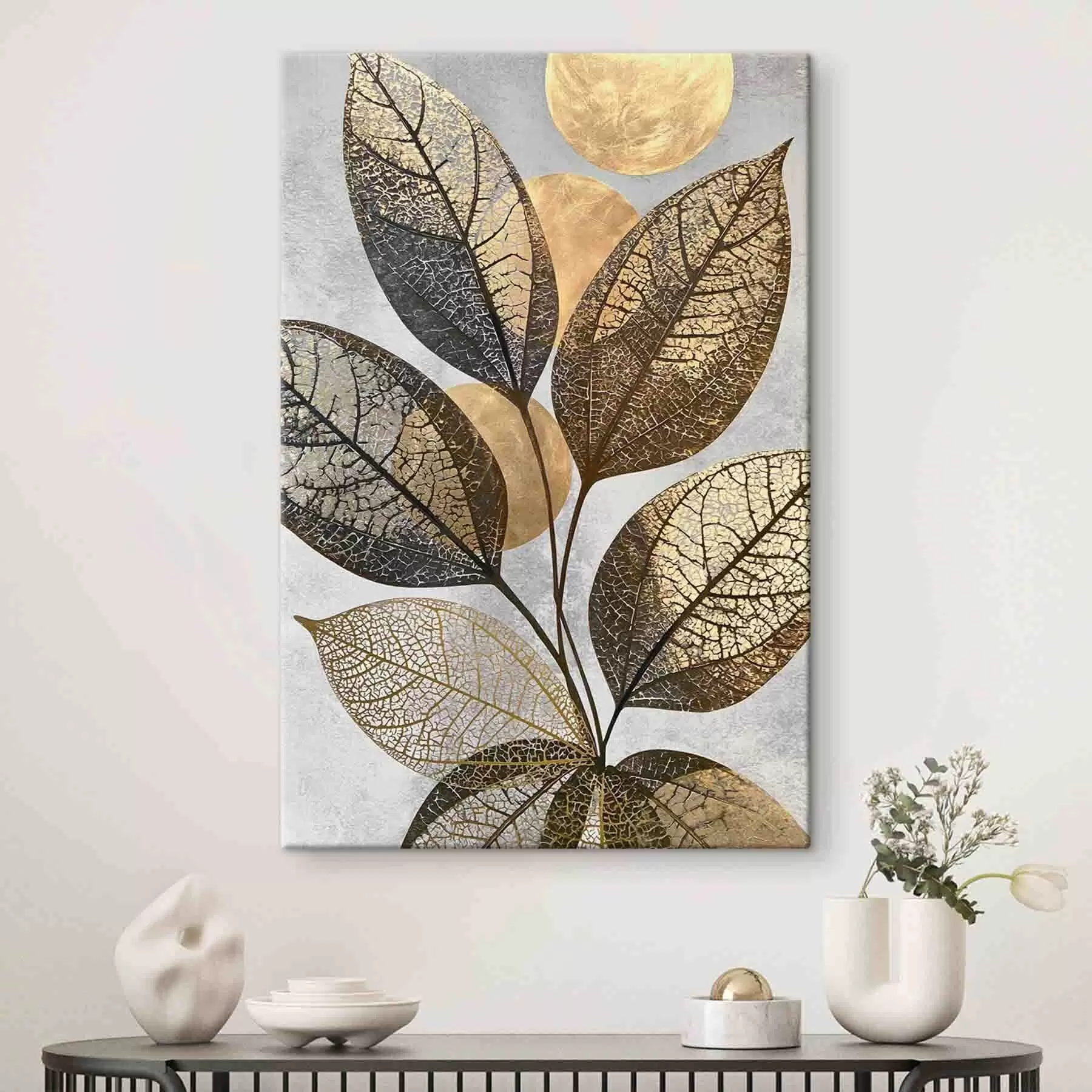  Schilderijen Abstracte bladeren s50712