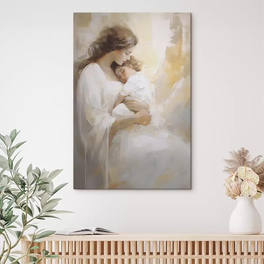  Schilderijen Jonge vrouw met een kind, imitatie-schilderij s50674