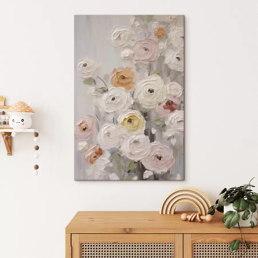  Schilderijen Abstracte bloemen, imitatie van een schilderij s50765