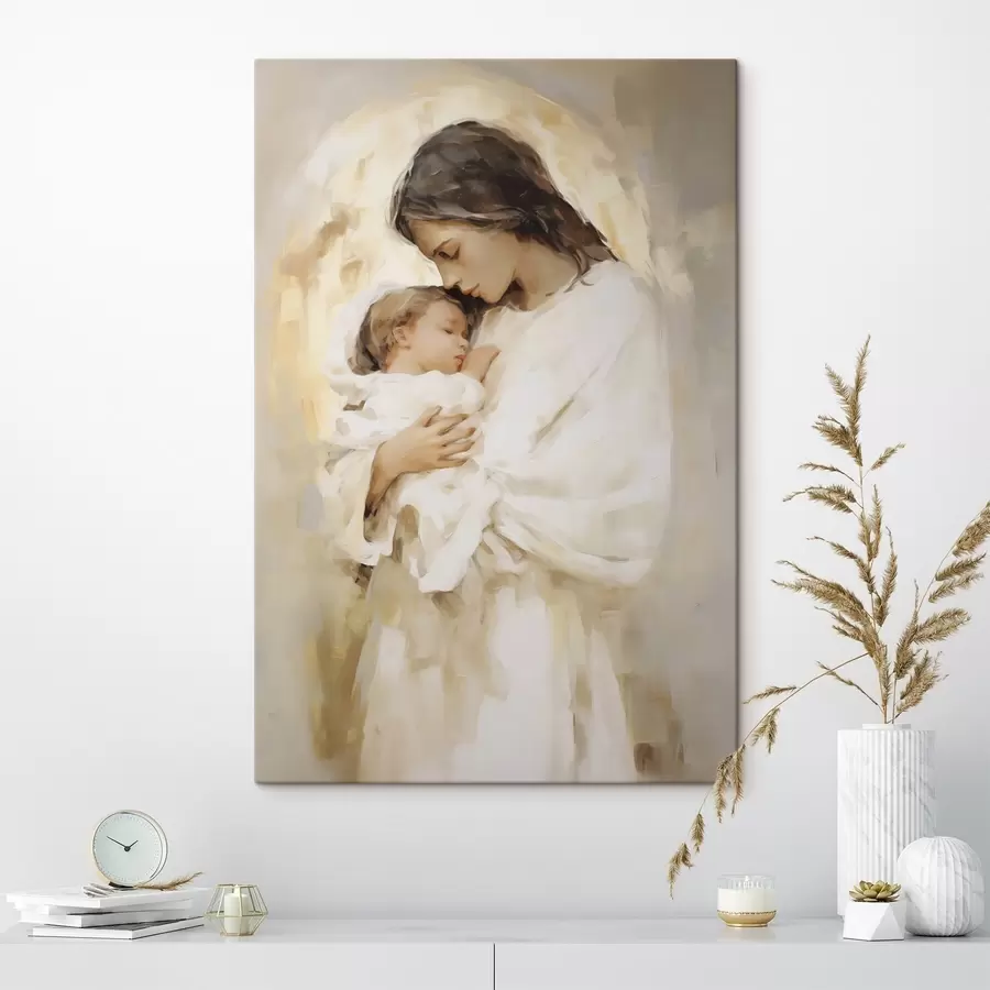  Schilderijen Vrouw met een kind, replica van een schilderij s50675