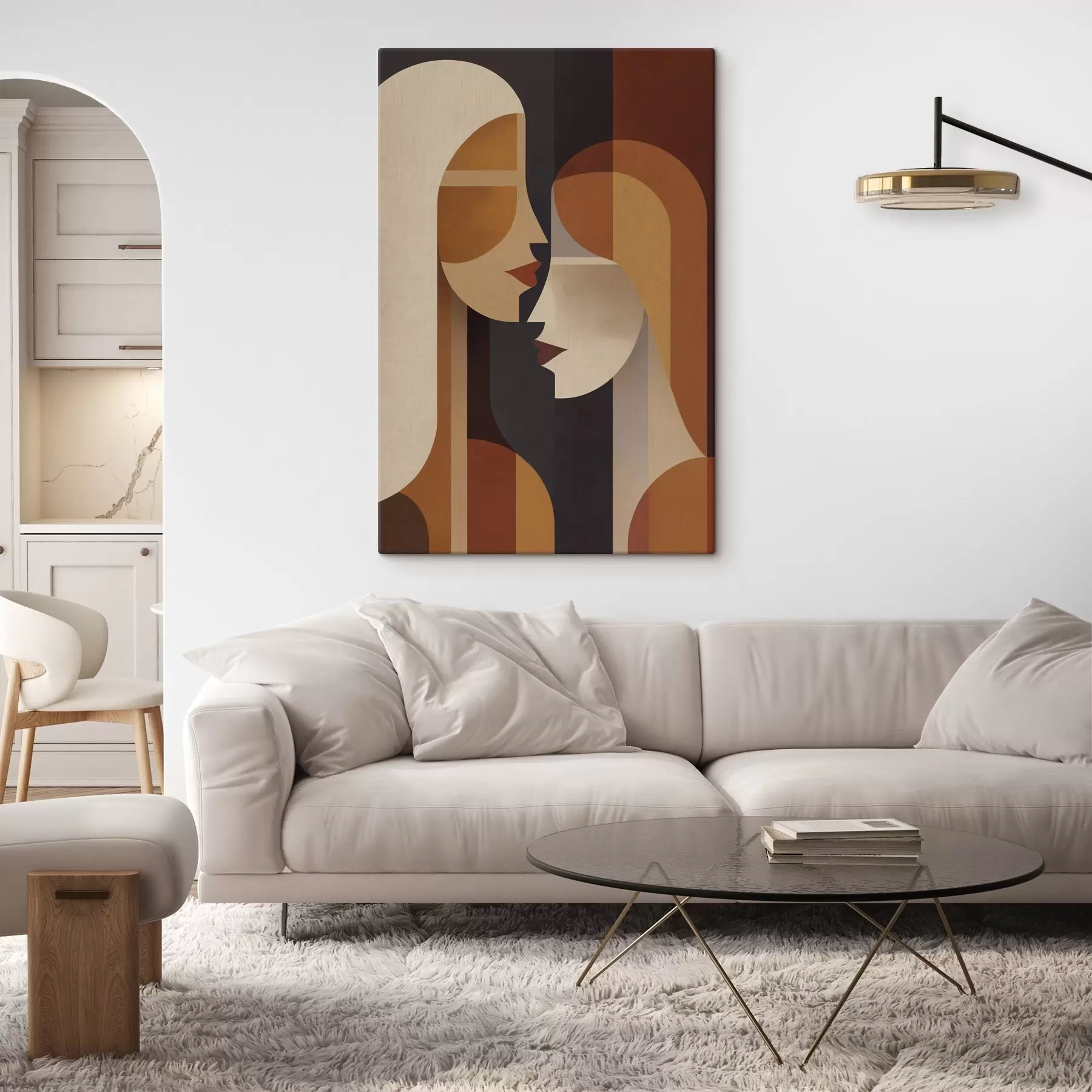  Schilderijen Abstracte silhouetten van vrouwen s50776
