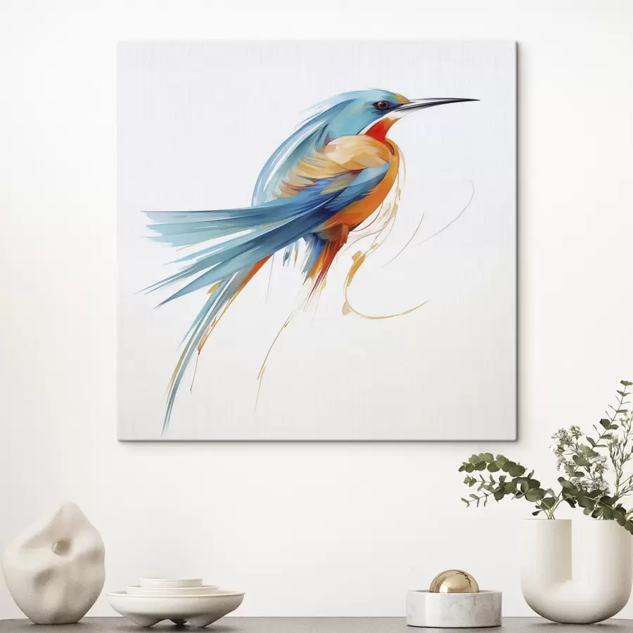  Schilderijen Abstracte vogel, imitatie van een schilderij s50782