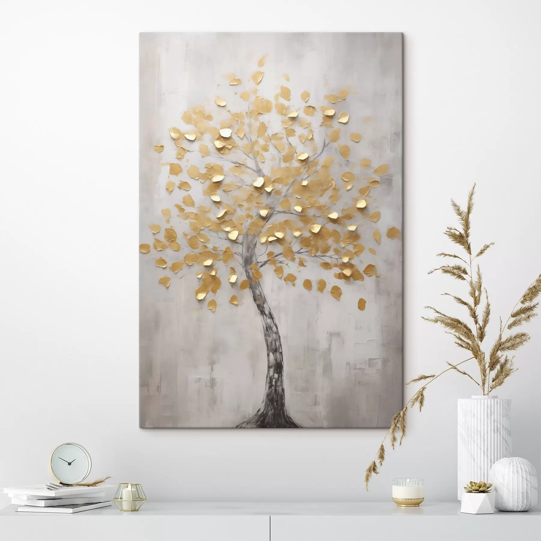  Schilderijen Abstracte boom, imitatieschilderij s50800