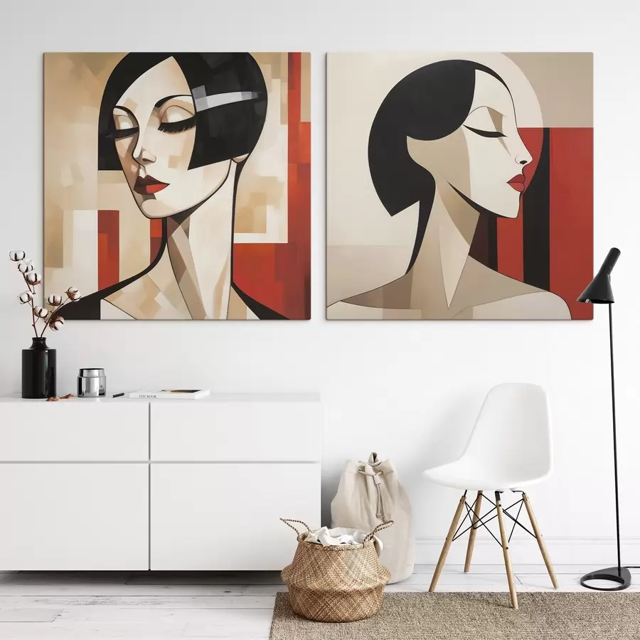 Fotobehang Abstract vrouwenportret m31011