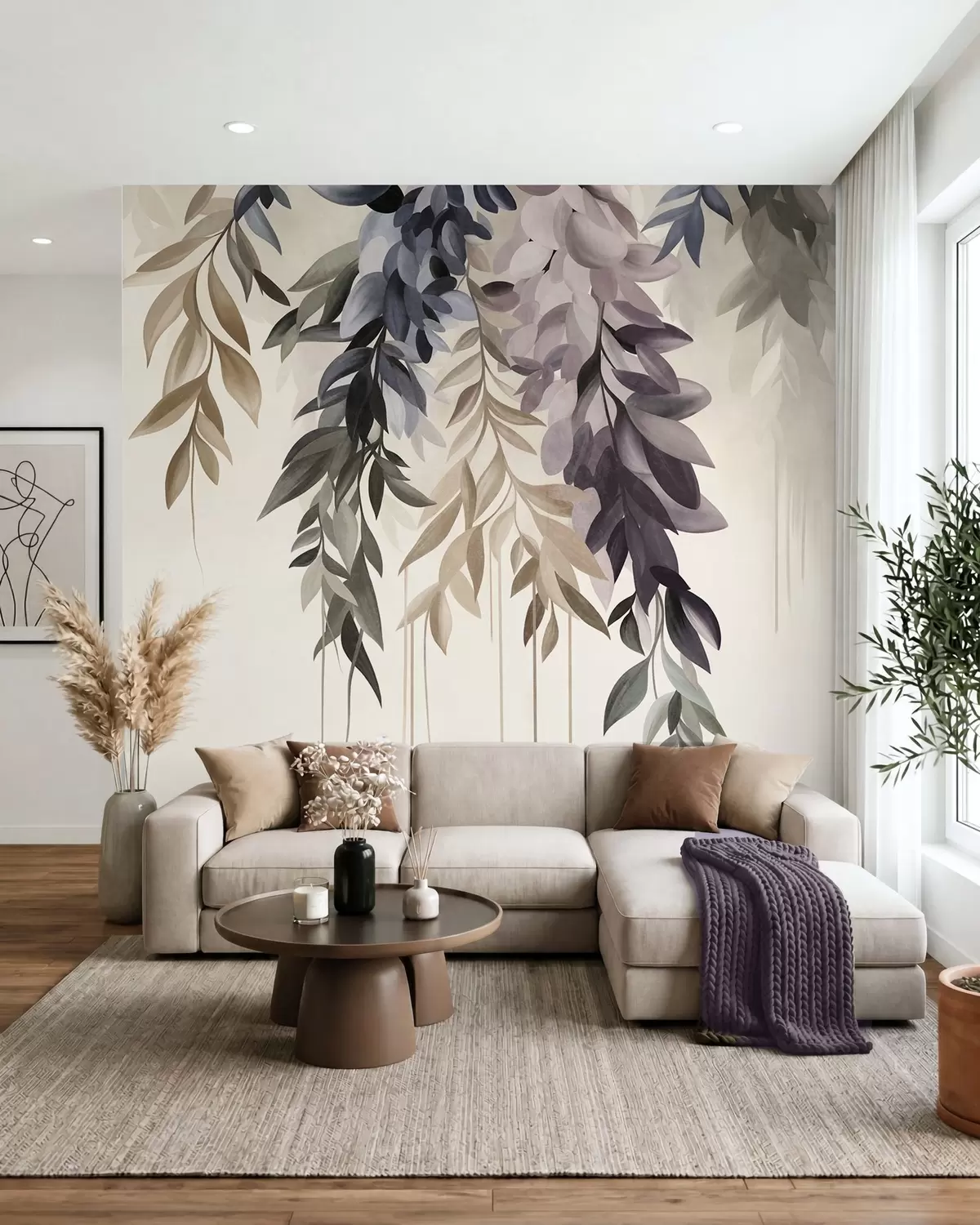 Fotobehang Hangende bladeren w10057