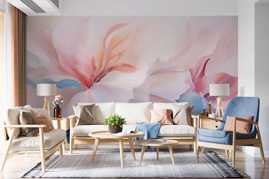 Fotobehang Abstracte fantasiebloemen w05932