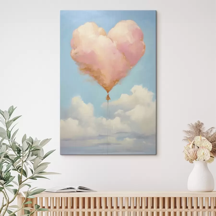  Schilderijen Hartvormige wolk, in de stijl van een schilderij s50853