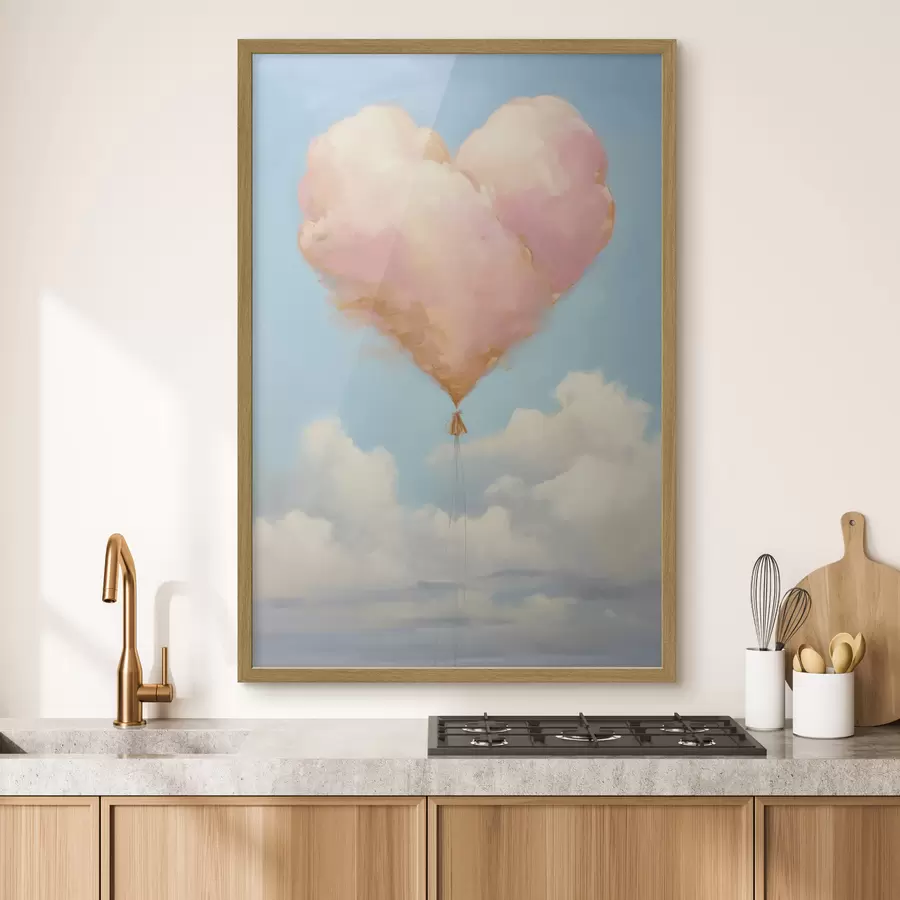 Fotobehang Hartvormige wolk, in de stijl van een schilderij f50853
