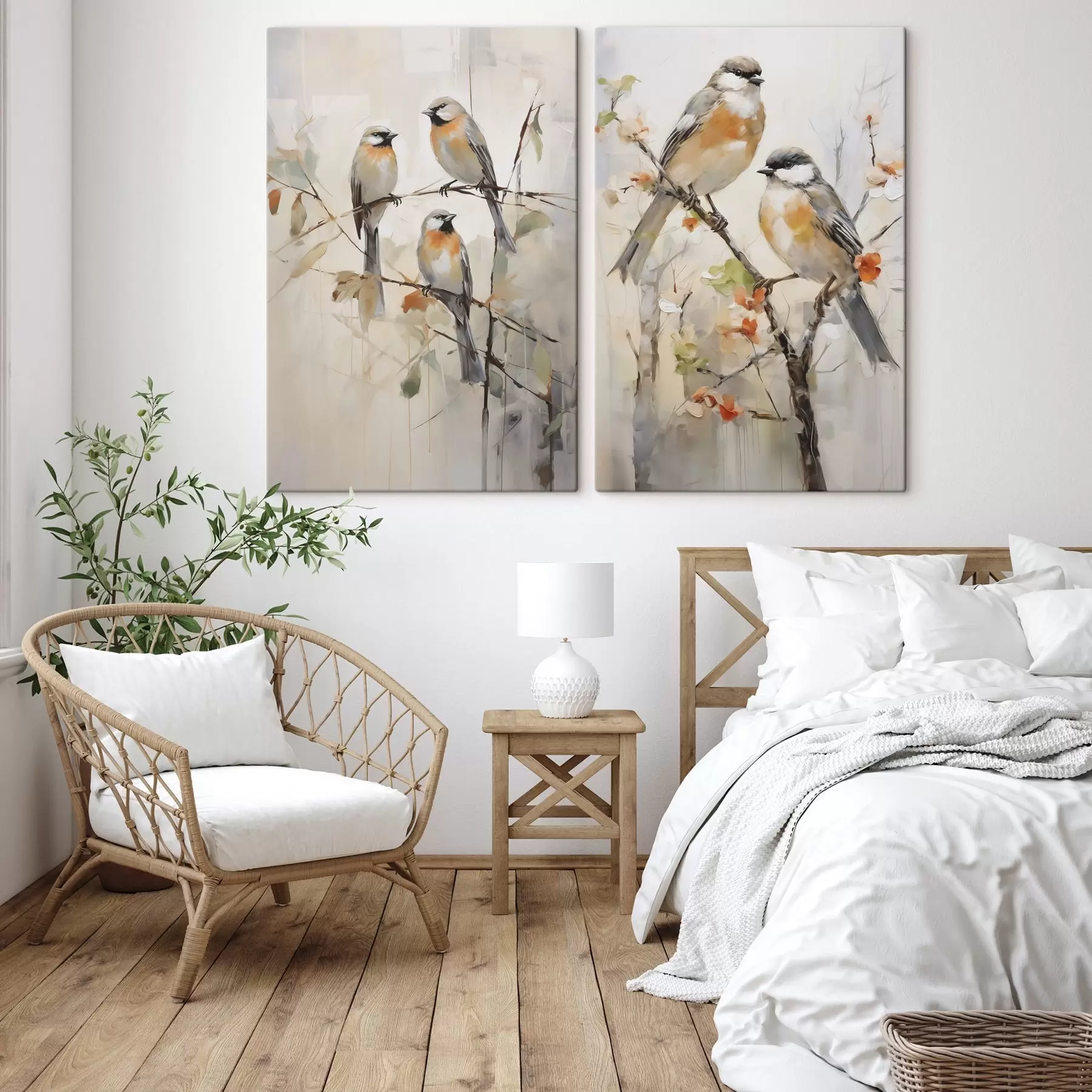  Schilderijen Abstracte vogels, naar een schilderij m31023