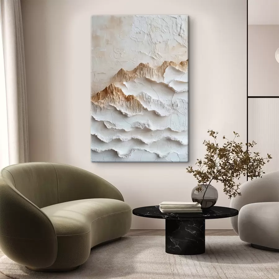  Schilderijen Beige pieken met structuur s50737