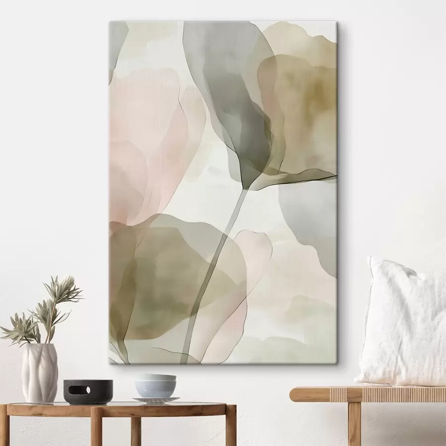  Schilderijen Verfijnde botanische kunst in pasteltinten s50751