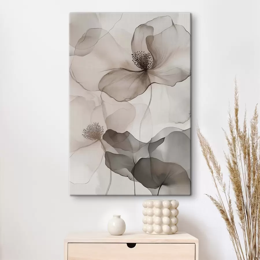  Schilderijen Doorzichtige bloemmotieven s50752