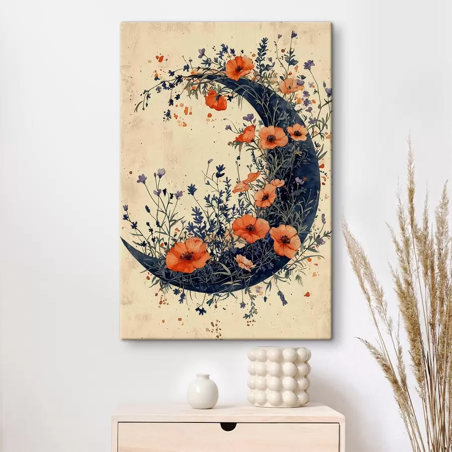  Schilderijen Halve maan van wilde bloemen s50753