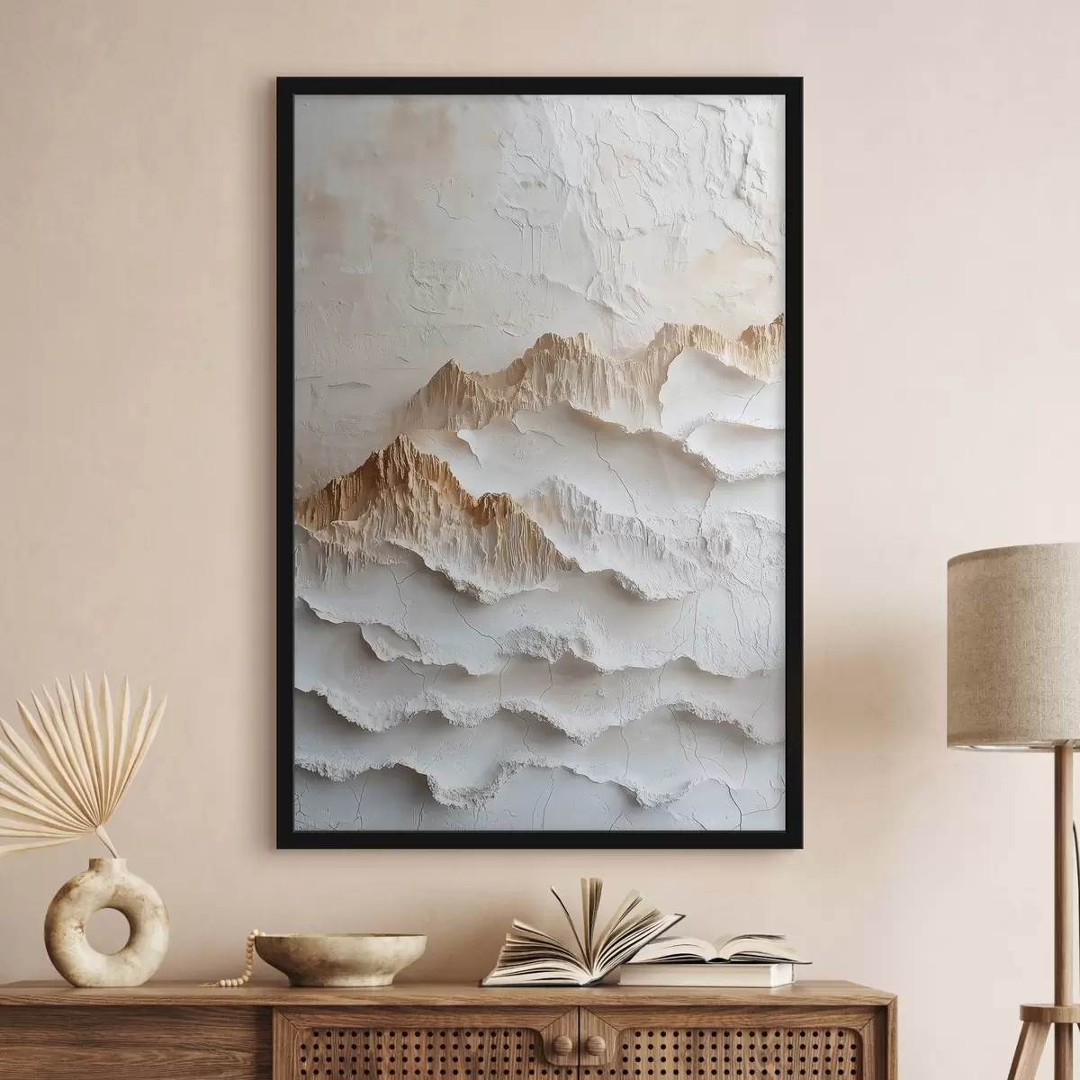 Poster Beige pieken met structuur f50737