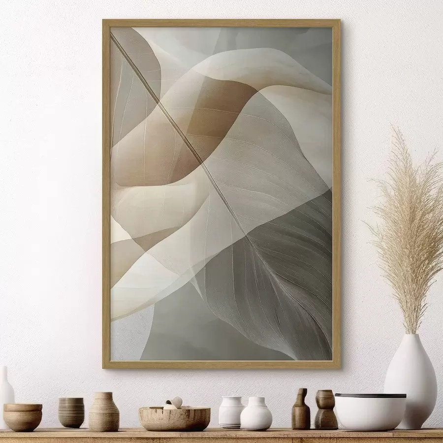 Fotobehang Vloeiende beige abstractie f50740