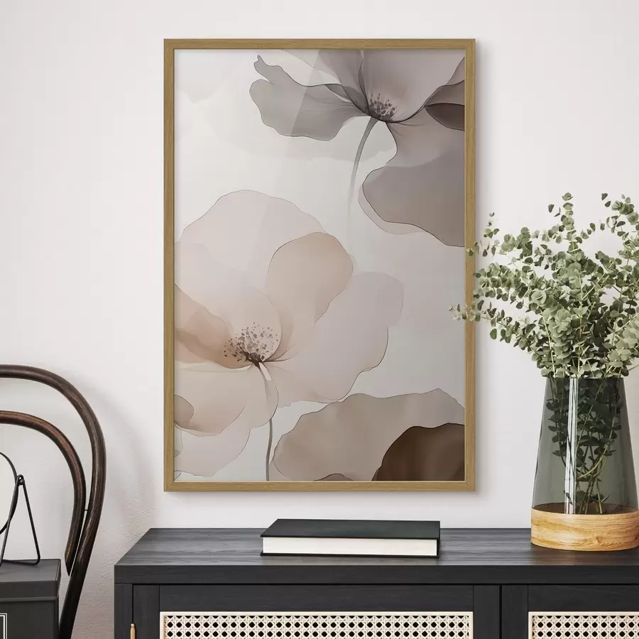 Fotobehang Bloemblaadjes van aquarelpoeder f50749