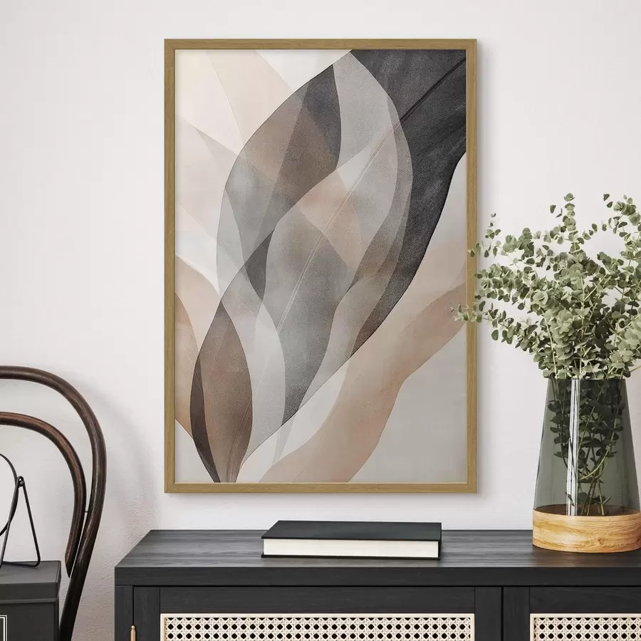 Fotobehang Contrasterende rokerige golven f50755