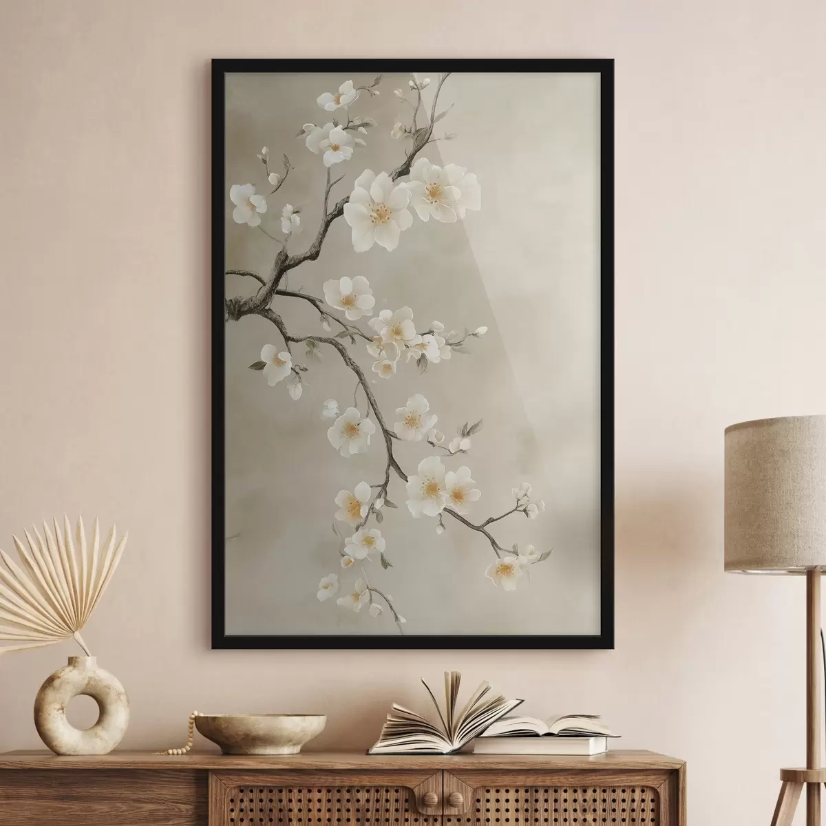 Poster Bloeiende witte takken f50758