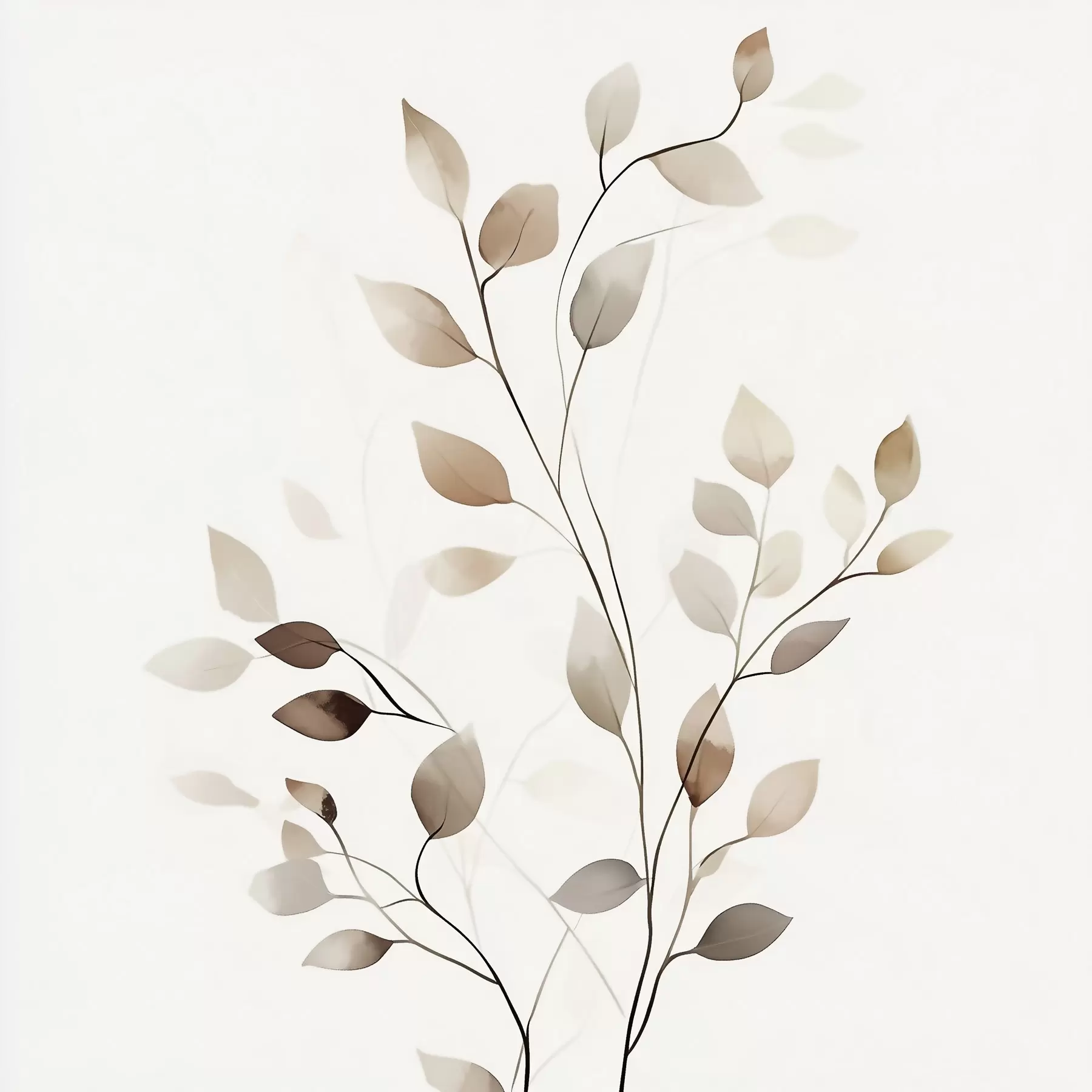 Fotobehang Elegante grafische tak f50763