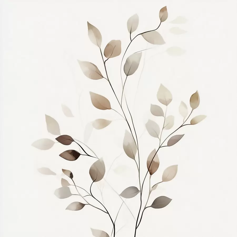 Fotobehang Elegante grafische tak f50763