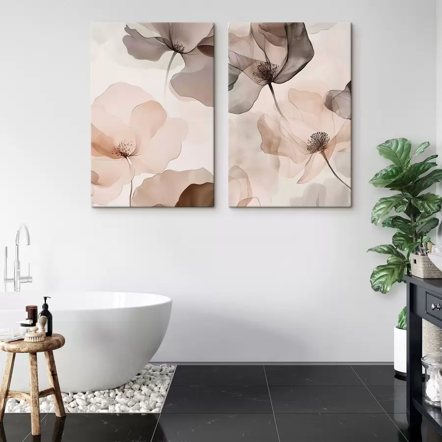  Schilderijen Aquarelpoederbloesems m31002