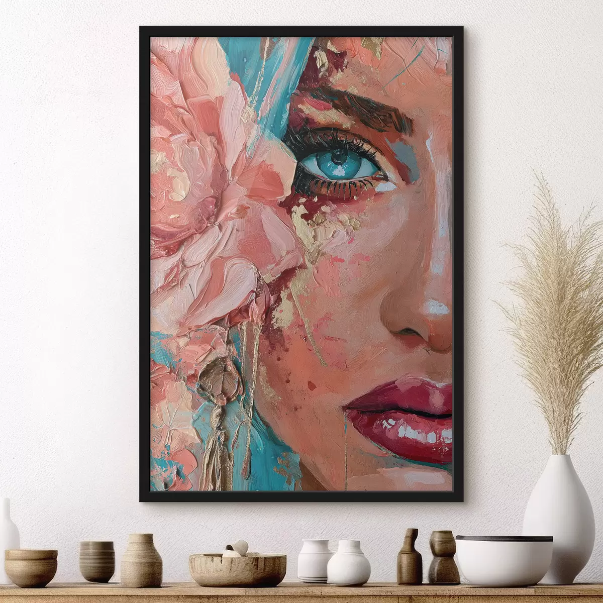 Poster Blauw oog f50895