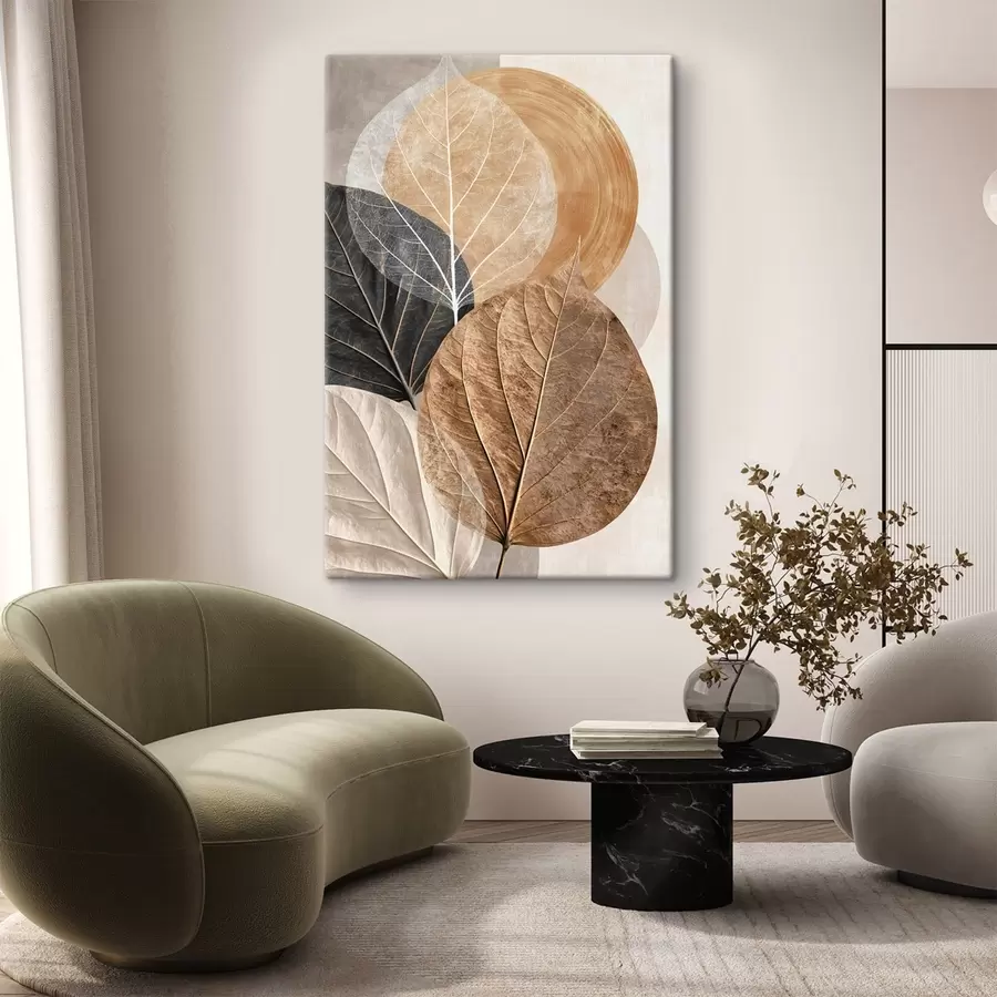  Schilderijen Abstracte bladeren s50717