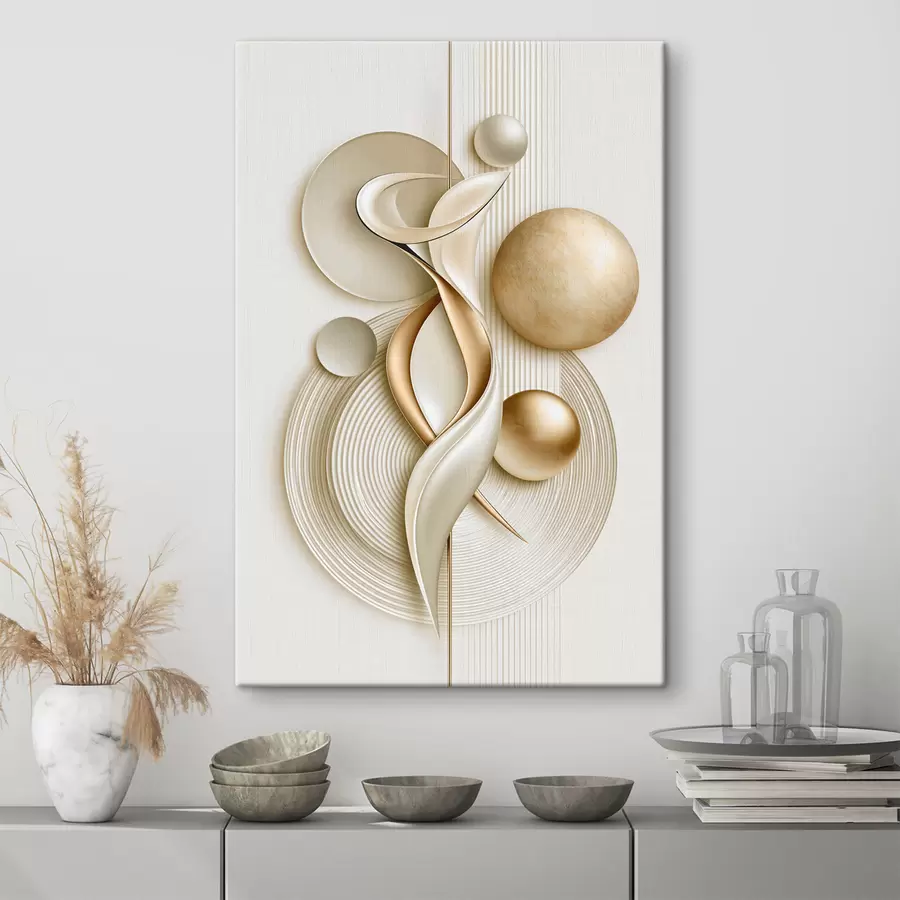 Fotobehang Abstracte figuur met ballen s50860