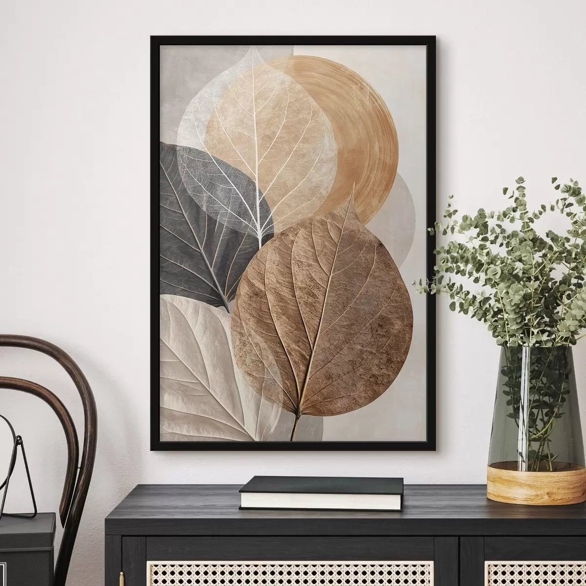 Poster Abstracte bladeren f50717