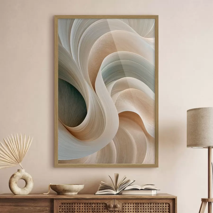 Fotobehang Abstracte, subtiele golven f50856