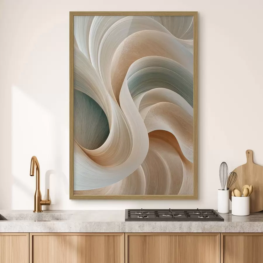 Fotobehang Abstracte, subtiele golven f50856