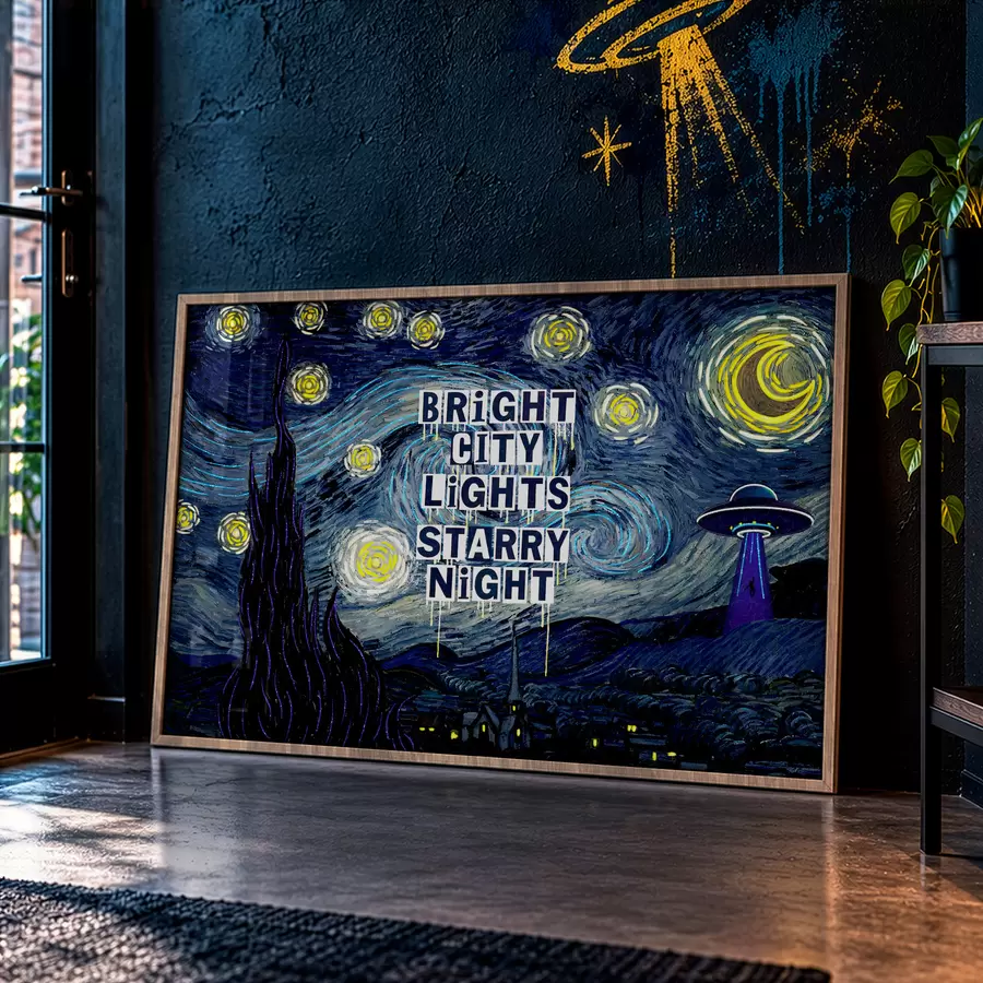 Fotobehang Starlit City f50654