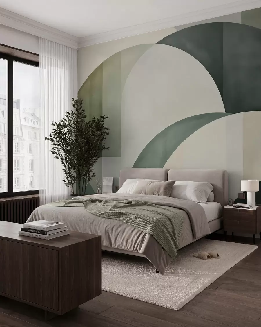 Fotobehang Bogen in groen w05943