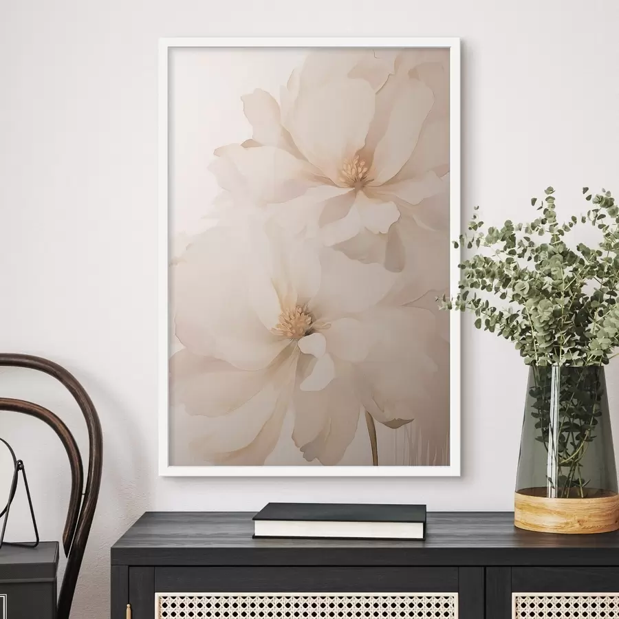 Fotobehang Delicate Crème Pioenroos f50910