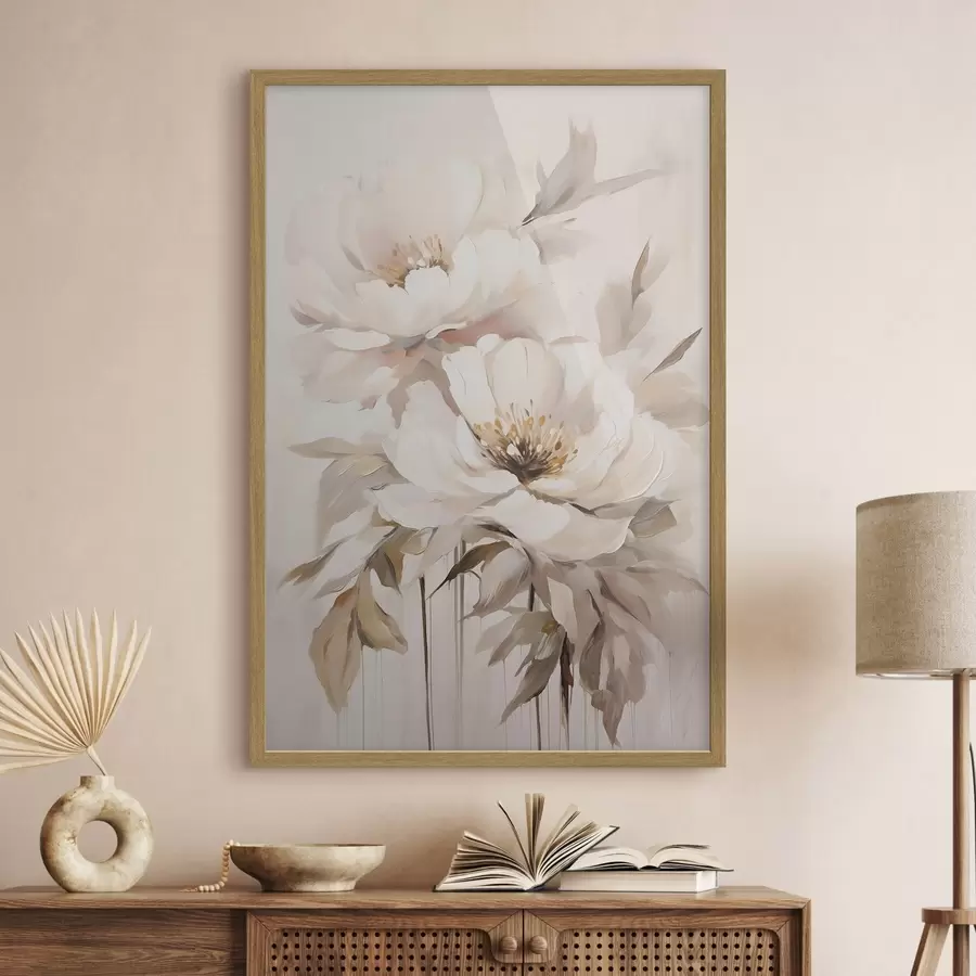 Fotobehang Sierlijke bloesem in pasteltinten f50911