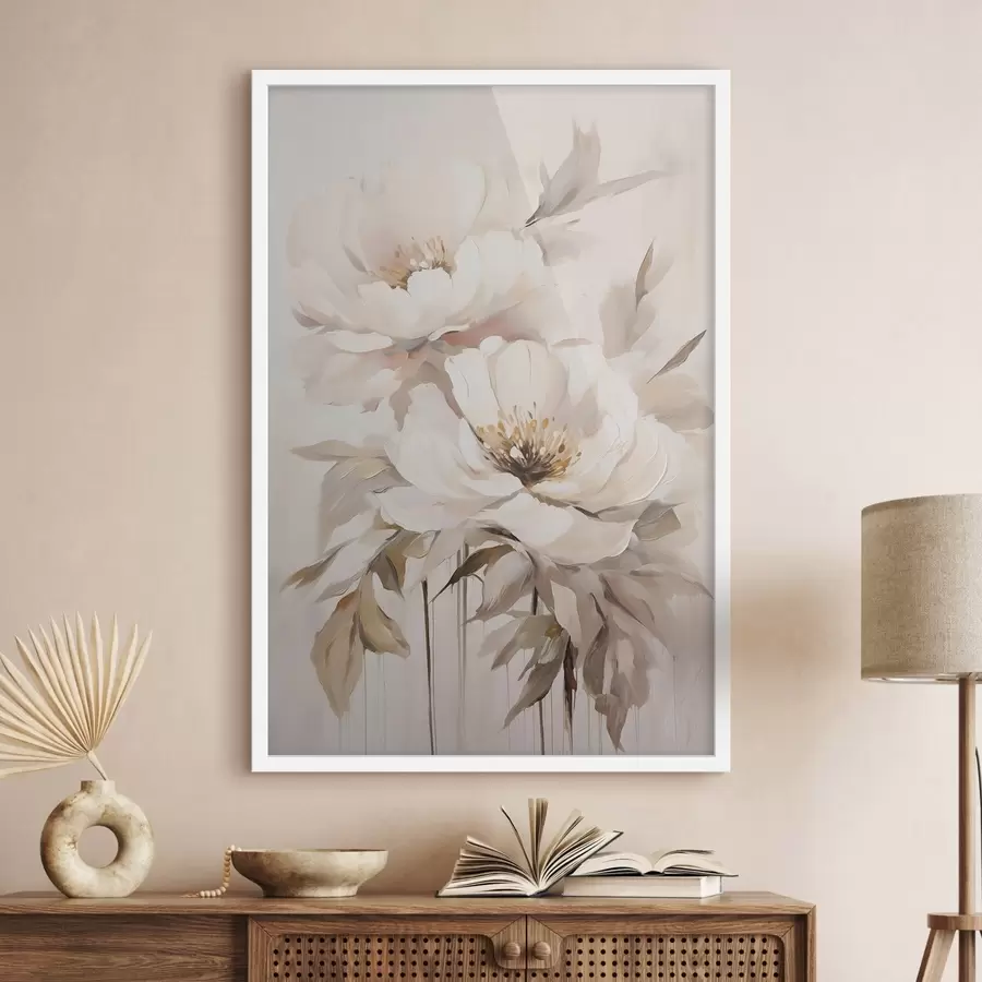 Fotobehang Sierlijke bloesem in pasteltinten f50911