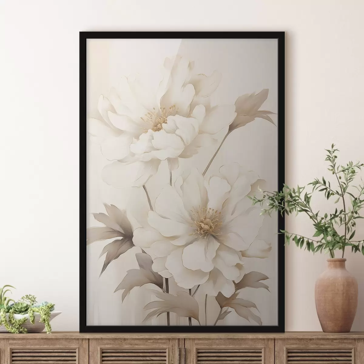Poster Sneeuwwitte vintage knop f50912