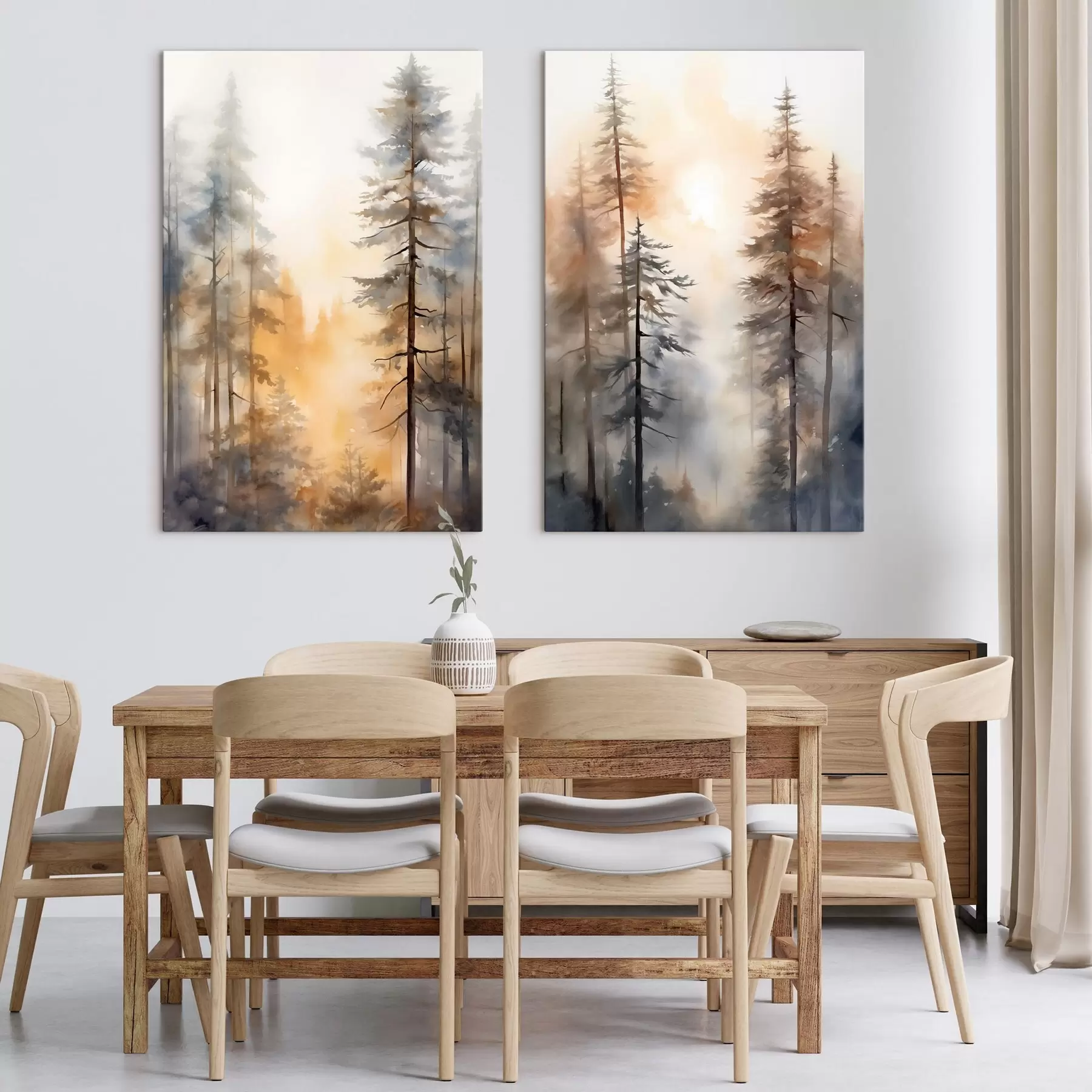  Schilderijen Bos in abrikozenlicht m31046